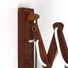 Danish vintage teak scissor lamp with gray shade