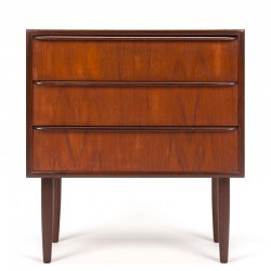 Mid-Century Danish small model chest of drawers with 3 drawers