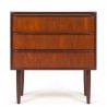 Mid-Century Danish small model chest of drawers with 3 drawers