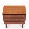 Mid-Century Danish small model chest of drawers with 3 drawers