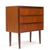 Mid-Century Danish small model chest of drawers with 3 drawers