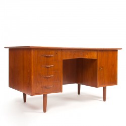 Mid-Century Deens teakhouten vintage bureau zestiger jaren