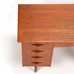 Mid-Century Deens teakhouten vintage bureau zestiger jaren