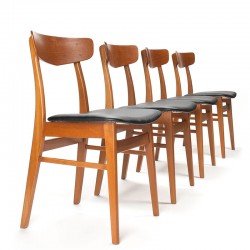 Deense Mid-Century eetkamerstoelen set van 4