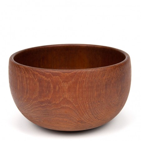 Teak vintage round model serving bowl