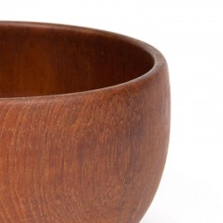 Teak vintage round model serving bowl