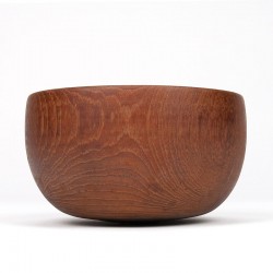 Teak vintage round model serving bowl