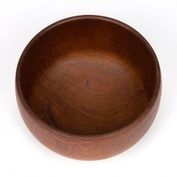 Teak vintage round model serving bowl