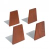 Set of 4 Danish teak vintage bookends