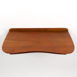 Organically designed vintage wall shelf in teak