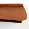 Organically designed vintage wall shelf in teak