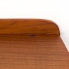 Organically designed vintage wall shelf in teak