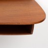 Organically designed vintage wall shelf in teak