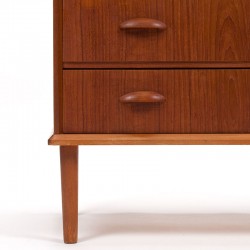 Teak Danish chest of drawers vintage model with 6 drawers