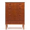 Teak Danish chest of drawers vintage model with 6 drawers