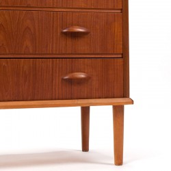 Teak Danish chest of drawers vintage model with 6 drawers