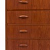 Teak Danish chest of drawers vintage model with 6 drawers