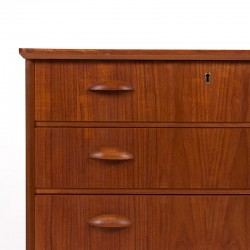 Teak Danish chest of drawers vintage model with 6 drawers