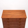 Teak Danish chest of drawers vintage model with 6 drawers