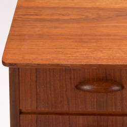 Teak Danish chest of drawers vintage model with 6 drawers