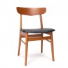 Set Deense eettafel stoelen vintage teakhouten model