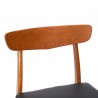 Set Deense eettafel stoelen vintage teakhouten model