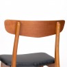 Set Deense eettafel stoelen vintage teakhouten model