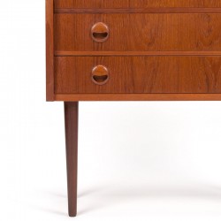 Danish vintage small teak chest of drawers with 3 drawers