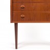 Danish vintage small teak chest of drawers with 3 drawers