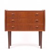 Danish vintage small teak chest of drawers with 3 drawers