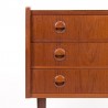 Danish vintage small teak chest of drawers with 3 drawers