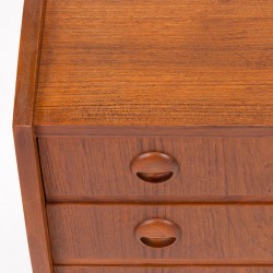 Danish vintage small teak chest of drawers with 3 drawers