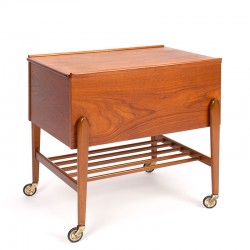 Mid-Century Danish Vintage Sewing Cabinet in Teak