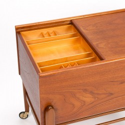 Mid-Century Danish Vintage Sewing Cabinet in Teak