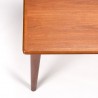 Mid-Century teakhouten Deense uitschuifbare vintage eettafel